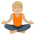 🧘🏼 person in lotus position: medium-light skin tone display on JoyPixels